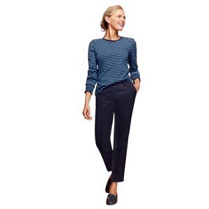 Talbots Relaxed Chinos Casual Pants, Navy Blue, New, 10P